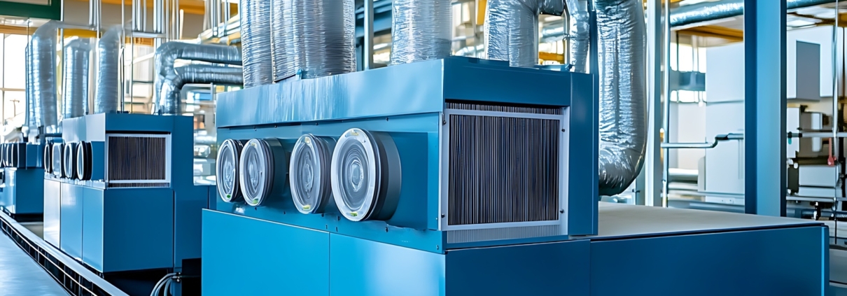 Industrieanlage mit integriertem Schlauchfilter