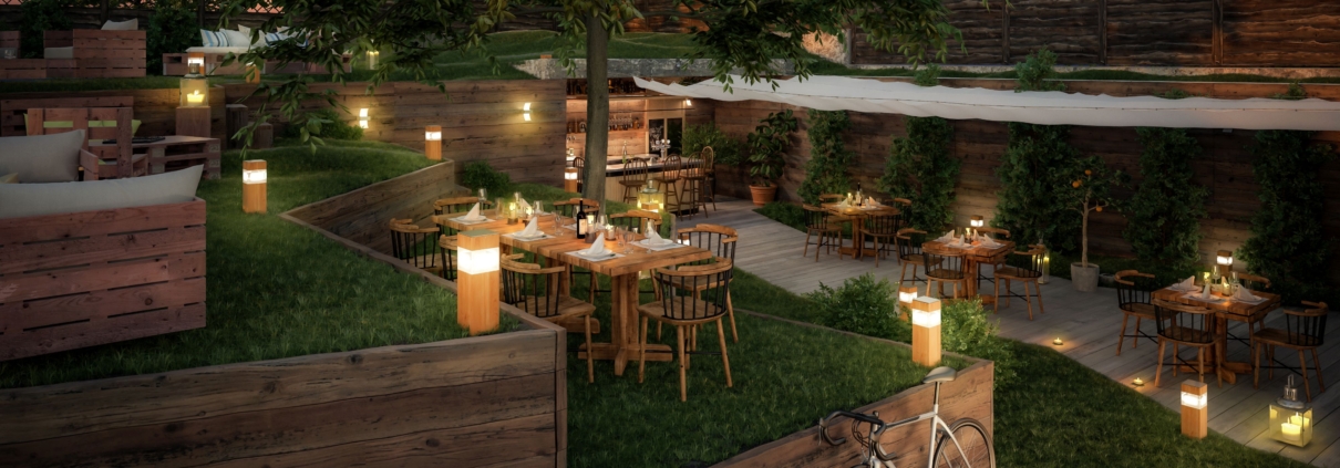 Biergartengarnitur_outdoor restaurant