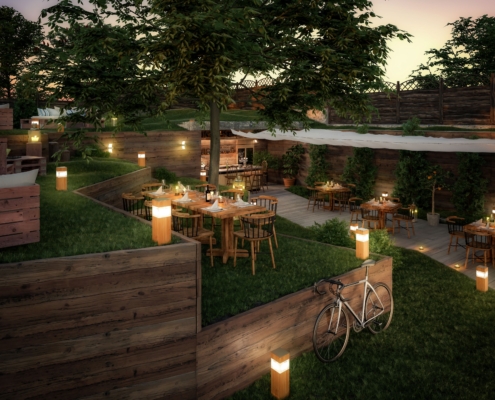 Biergartengarnitur_outdoor restaurant