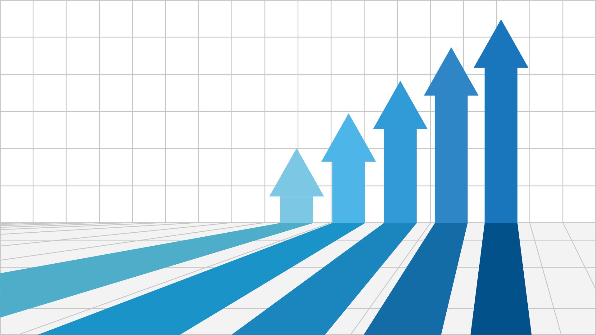 Grafik mit aufsteigenden blauen Pfeilen als Symbol fuer Effizienzsteigerung im Mittelstand durch produktionsplanung software
